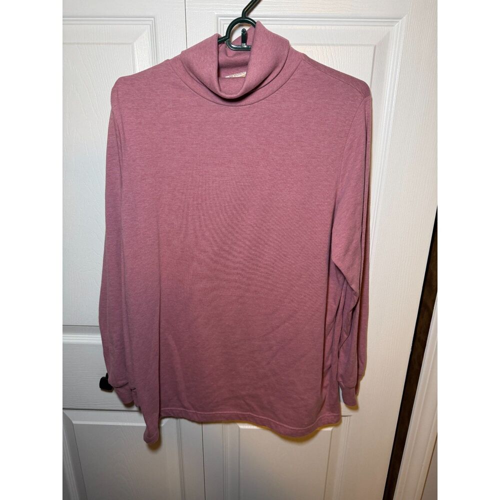 Vintage Roaman’s Women’s Large Pink Cowl Neck Long Sleeve Top 1828